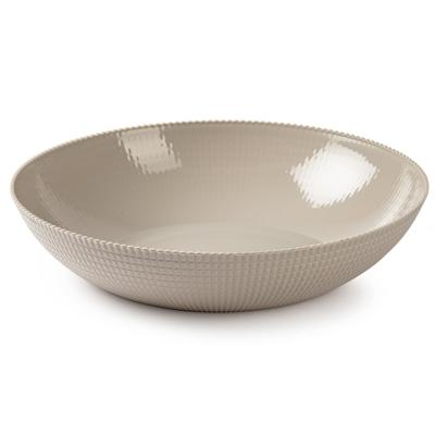 Fruitschaal - kunststof - taupe - D30 x H6.5 cm - serveerschaal