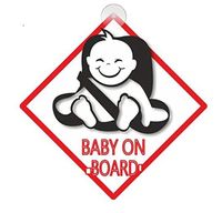 Baby on board bordje met zuignappen