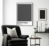 Gebarsten peper grijze poster