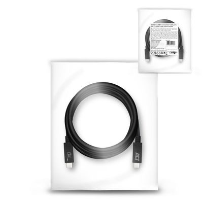 ACT Connectivity USB 3.2 Gen1 aansluitkabel C male - C male 2 meter USB-IF gecertificeerd
