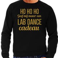 Foute kersttrui/sweater voor heren - Hohoho lab dance cadeau - zwart - glitter goud