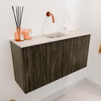 Toiletmeubel Mondiaz Joya Dlux | 80 cm | Meubelkleur Shadow | Faye wastafel Nata Wasbak Midden | Zonder kraangat(en)