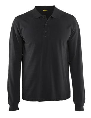 Blåkläder Poloshirt lange mouw 33881050 | Zwart | Maat L - 7330509482216