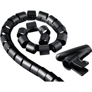Hama 00220996 Kabelslang Kunststof Zwart flexibel (Ø x l) 2 cm x 250 cm 1 stuk(s)
