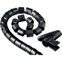 Hama 00220996 Kabelslang Kunststof Zwart flexibel (Ø x l) 2 cm x 250 cm 1 stuk(s)