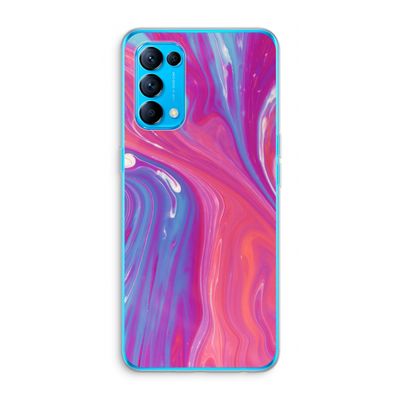 Paarse stroom: Oppo Find X3 Lite Transparant Hoesje
