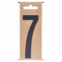 Boten plakcijfer 7 zwart 10 cm