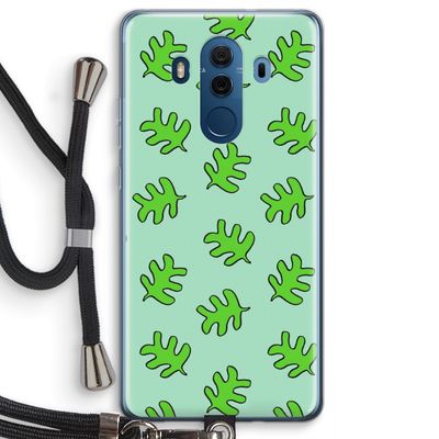 Groene blaadjes: Huawei Mate 10 Pro Transparant Hoesje met koord
