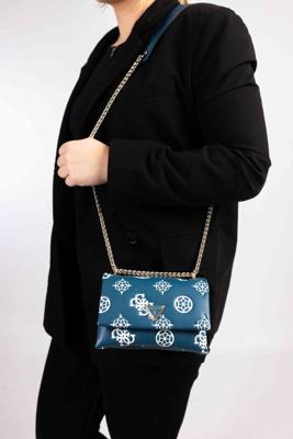 Guess Deesa Logo Crossbody Tas Dames Blauw - Maat One Size - Kleur: Blauw | Soccerfanshop