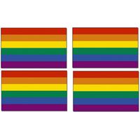 4x Vlaggen met regenboog print   - - thumbnail