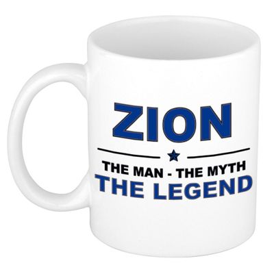 Zion The man, The myth the legend collega kado mokken/bekers 300 ml