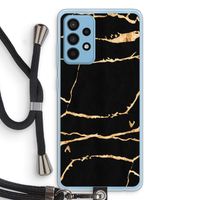 Gouden marmer: Samsung Galaxy A52 Transparant Hoesje met koord Gouden marmer: Samsung Galaxy A52 Transparant Hoesje met koord