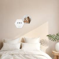 Forex wandpaneel met foto of naam - Hexagon - 2 stuks