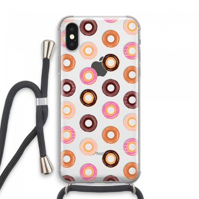 Donuts: iPhone XS Max Transparant Hoesje met koord