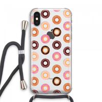 Donuts: iPhone XS Max Transparant Hoesje met koord