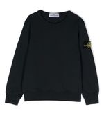 Stone Island Junior sweat à patch logo - Bleu - thumbnail