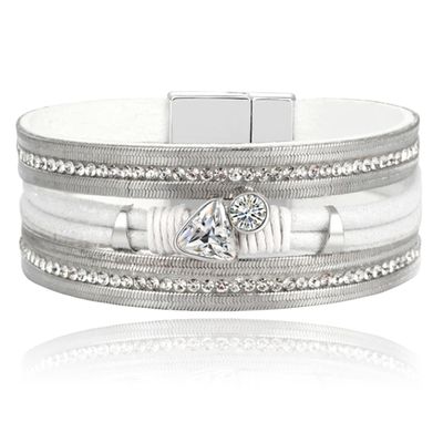 Boho Armband met Meerdere Lagen - Triangle Wit