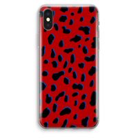 Red Leopard: iPhone XS Max Transparant Hoesje