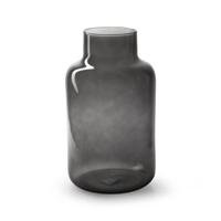 Bloemenvaas Gigi - smoke glas - eco glas - D14,5 x H25 cm - melkbus vaas