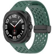 D-buckle siliconen sportband - Donkergroen - Samsung Galaxy Watch Ultra 47mm