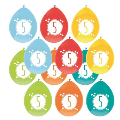 Haza party Ballonnen - 5 jaar - leeftijd verjaardag - 18x stuks - 30 cm - versiering - feestartikele Haza party Ballonnen - 5 jaar - leeftijd verjaardag - 18x stuks - 30 cm - versiering - feestartikele