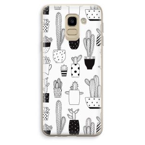 Cactusmotief: Samsung Galaxy J6 (2018) Transparant Hoesje