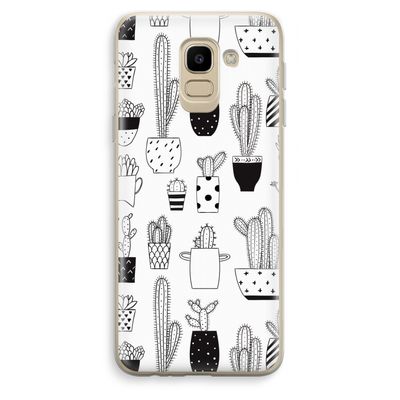Cactusmotief: Samsung Galaxy J6 (2018) Transparant Hoesje
