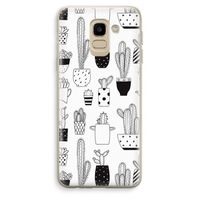 Cactusmotief: Samsung Galaxy J6 (2018) Transparant Hoesje