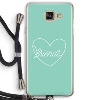 Friends heart pastel: Samsung Galaxy A5 (2016) Transparant Hoesje met koord