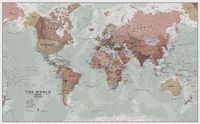 Wereldkaart 97 World executive political, 136 x 84 cm | Maps International