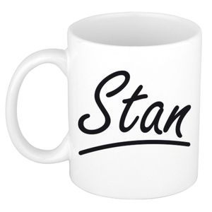 Naam cadeau mok / beker Stan met sierlijke letters 300 ml