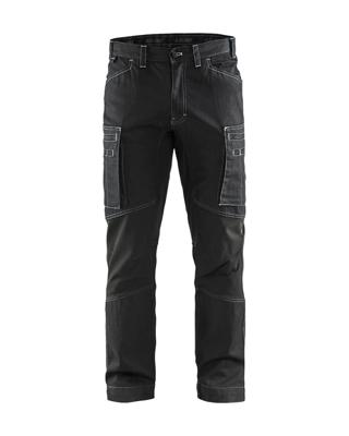 Blåkläder 1459 service werkbroek denim stretch - zwart maat 54