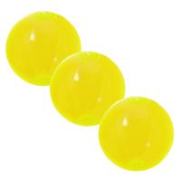 Strandbal - 3x - geel - opblaasbare bal - 30 cm - strandspeelgoed