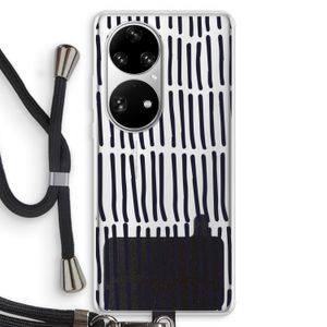 Moroccan stripes: Huawei P50 Pro Transparant Hoesje met koord
