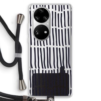 Moroccan stripes: Huawei P50 Pro Transparant Hoesje met koord