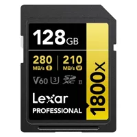 Lexar Pro Gold 128GB SDXC V60 UHS-II - R280/W205 MB/s