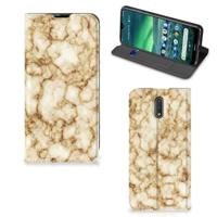 Nokia 2.3 | Standcase | Marmer Goud