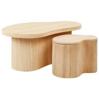 Beliani - SALANTI - Salontafel set - Natuurlijk - Rotan