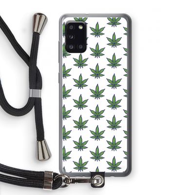 Weed: Samsung Galaxy A31 Transparant Hoesje met koord