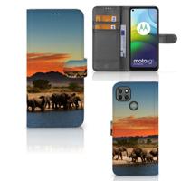 Motorola Moto G9 Power | Telefoonhoesje | Met pasjeshouder | Olifanten