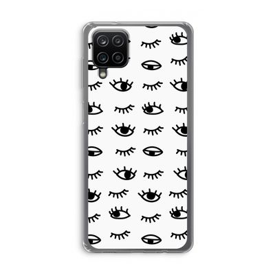 Eye pattern #2: Samsung Galaxy A12 Transparant Hoesje
