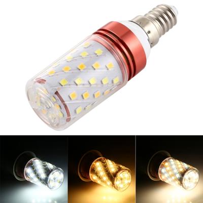 E14 12W 500LM 60LEDs drie kleuren dimmende Corn gloeilamp SMD 2835
