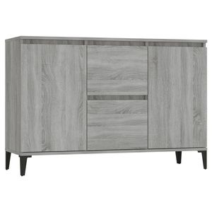 The Living Store Dressoir - Minimalistische Charme - Consolekast - 104 x 35 x 70 cm - Grijs Sonoma Eiken