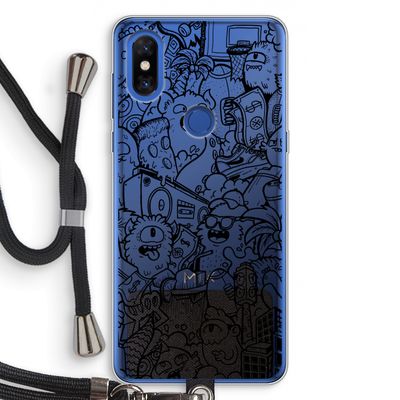 Vexx Black City : Xiaomi Mi Mix 3 Transparant Hoesje met koord