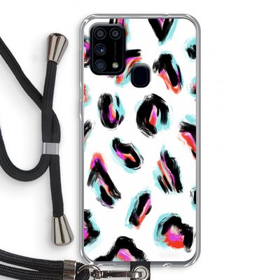 Cheetah color: Samsung Galaxy M31 Transparant Hoesje met koord