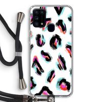 Cheetah color: Samsung Galaxy M31 Transparant Hoesje met koord
