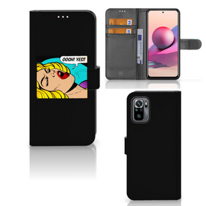 Xiaomi Redmi Note 10S | 10 4G | Poco M5s Wallet Case met Pasjes Popart Oh Yes