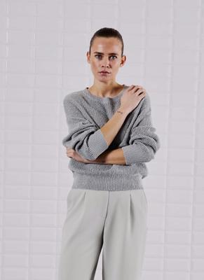Withblack Wblangel Ls O-neck Pullover Trui Mineral Gray