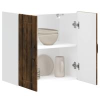 Keukenwandkast Lucca bewerkt hout gerookt eikenkleurig