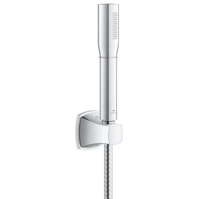 GROHE Grandera Stick Handdoucheset - 1 straalsoort - staaf - met houder - metalen slang - 150cm - chroom 26901000